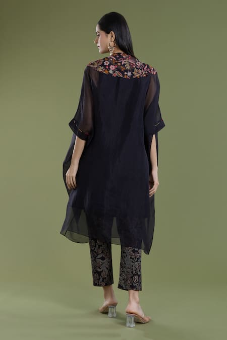 Divya Sheth Dori Embroidered Kaftan & Pant Set 