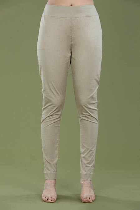 Shop_Divya Sheth_Blue Cotton Sequins, Zari Round Neck Embroidered Kurta And Pant Set_Online_at_Aza_Fashions