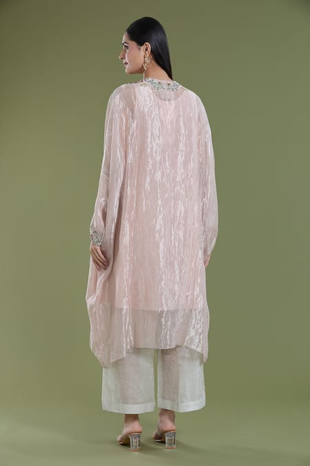 Divya Sheth Paisley Embroidered Kaftan & Pant Set 