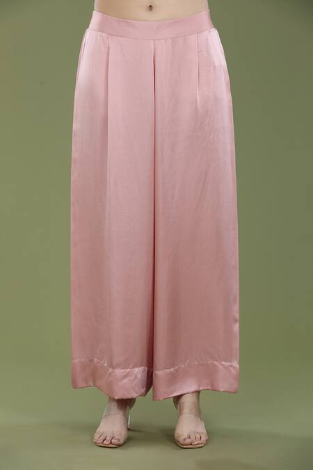 Divya Sheth_Peach Embroidery Dori Round Zardozi Work Kaftan And Pant Set _at_Aza_Fashions