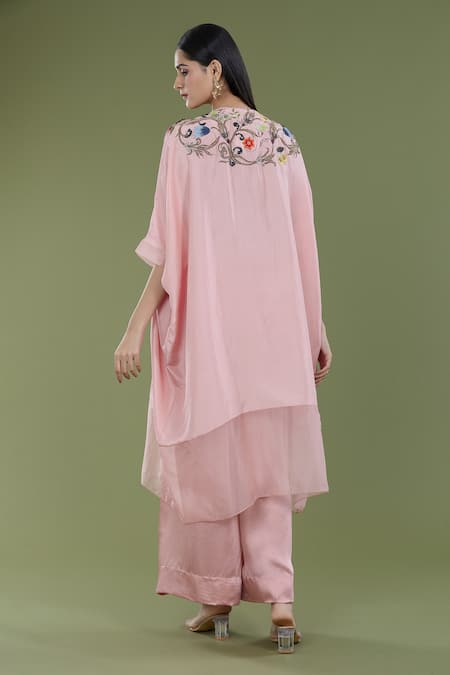 Divya Sheth Zardozi Work Kaftan & Pant Set 