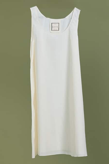 Buy_Divya Sheth_Off White Organza Embroidery Bead Geometric Kaftan Kurta And Pant Set  