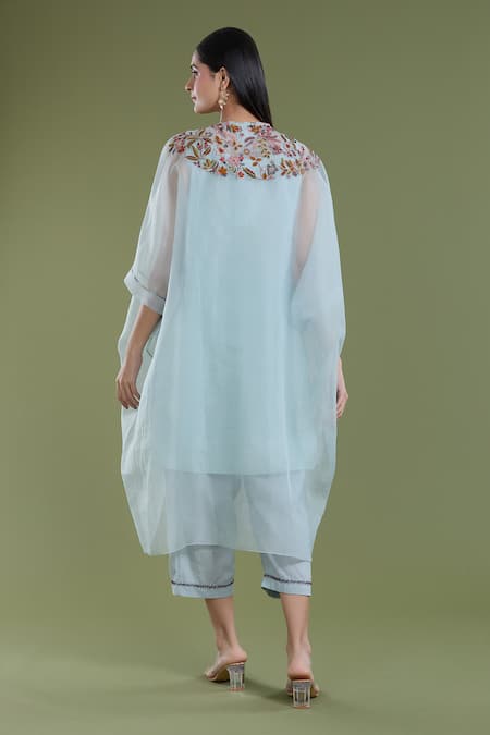 Divya Sheth Dori Embroidered Kaftan Kurta & Pant Set 