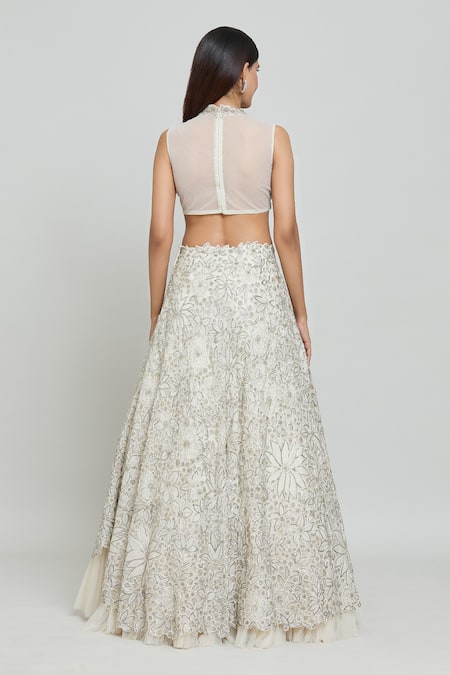 COUTURE BY NIHARIKA Floral Embroidered Lehenga Set 