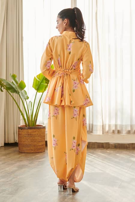 Pasha India Jasmine Print Peplum Bodice Jumpsuit 