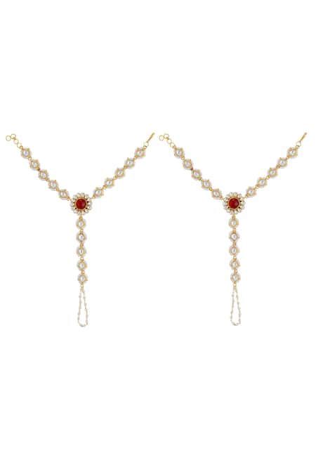 Riana Jewellery Embellished Haathphools - Set of 2 