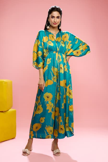 SIARRA Floral Pattern Kaftan Jumpsuit 