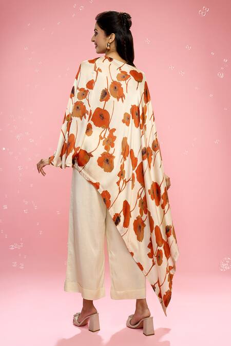 Siarra Floral Printed Draped Top & Pant Set 