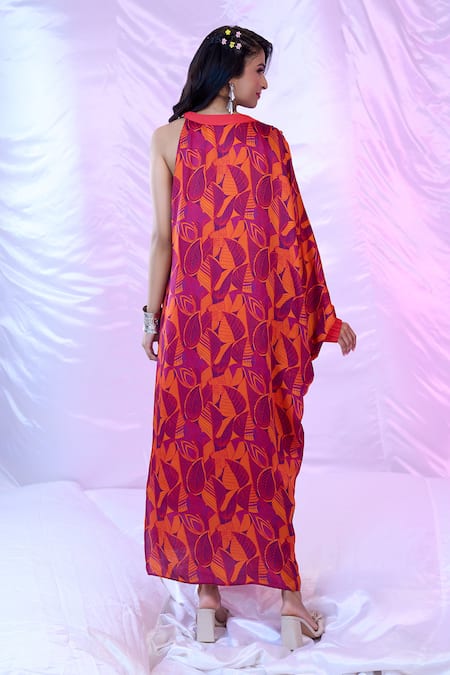 Siarra Leaf Print Dress 