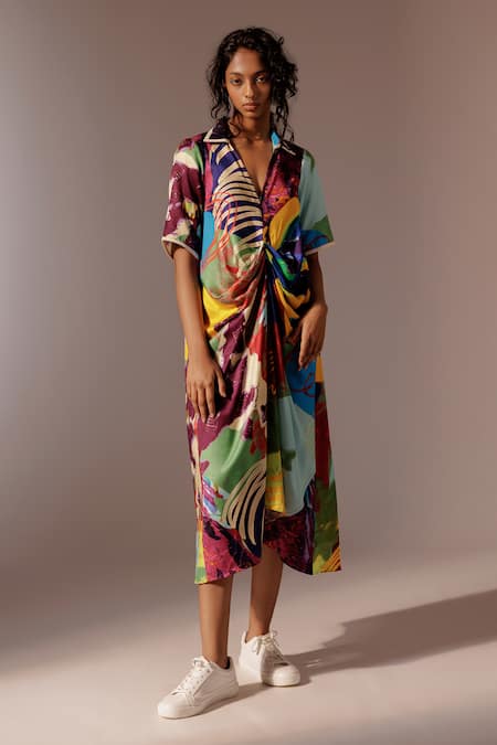 Advait Calypso Abstract Print Dress 