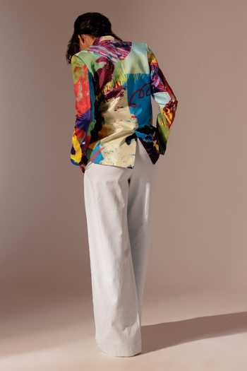 Shop Advait Multi Color Beads, Embroidery Calypso Abstract Print Embellished Blazer at Aza Fashions Shop_Advait_Multi Color Beads, Embroidery Calypso Abstract Print Embellished Blazer_at_Aza_Fashions