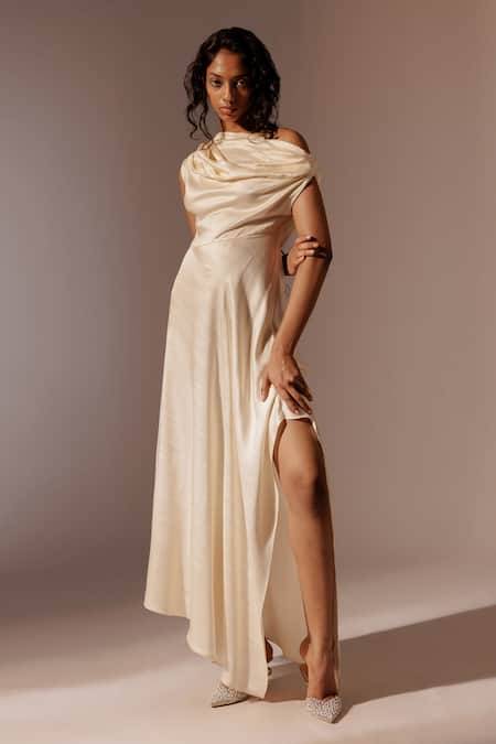 Advait Elio Draped Slit Dress 