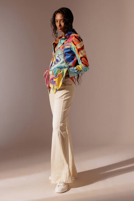 Shop Advait Multi Color Beads, Embroidery Island Printed Embellished Blazer Online at Aza Fashions Shop_Advait_Multi Color Beads, Embroidery Island Printed Embellished Blazer_Online_at_Aza_Fashions