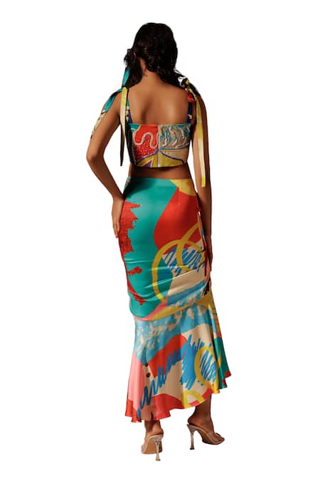 Shop_Advait_Multi Color Beads, Embroidery Square Neck Juno Corset _Online_at_Aza_Fashions