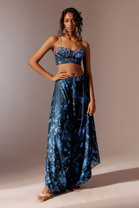 Advait_Multi Color Beads Sweetheart Neck Nysa Embroidered Bustier _Online_at_Aza_Fashions