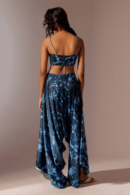 Shop_Advait_Multi Bemberg Satin Twill Print Splash Nysa Fisherman Pant _at_Aza_Fashions