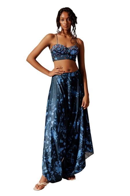 Advait_Multi Bemberg Satin Twill Print Splash Nysa Fisherman Pant _Online_at_Aza_Fashions