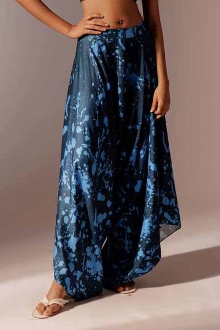 Shop_Advait_Multi Bemberg Satin Twill Print Splash Nysa Fisherman Pant _Online_at_Aza_Fashions