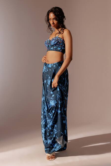 Advait_Multi Bemberg Satin Twill Print Splash Nysa Fisherman Pant _at_Aza_Fashions
