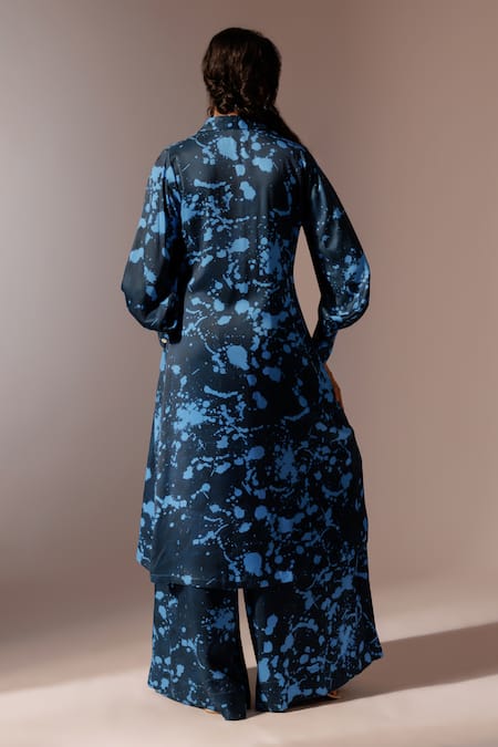 Shop_Advait_Multi Bemberg Satin Twill Print Splash Nysa Pleated Trouser _at_Aza_Fashions