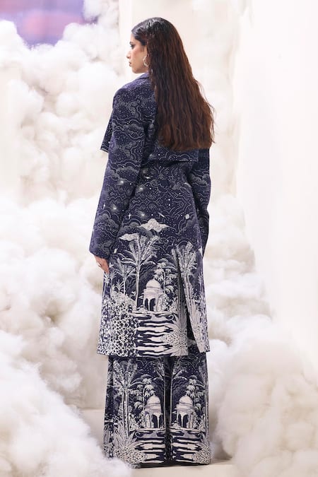 Sahil Kochhar Moana Printed Trench Jacket 