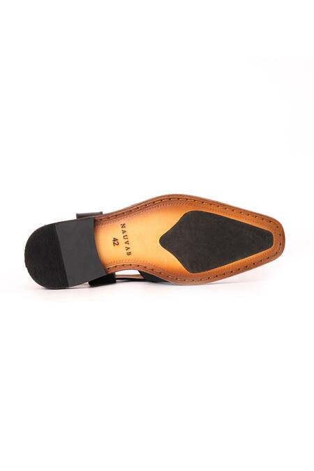 Nauvab Brown Shaded Cut-out Sandals Online at Aza Fashions Nauvab_Brown Shaded Cut-out Sandals _Online_at_Aza_Fashions