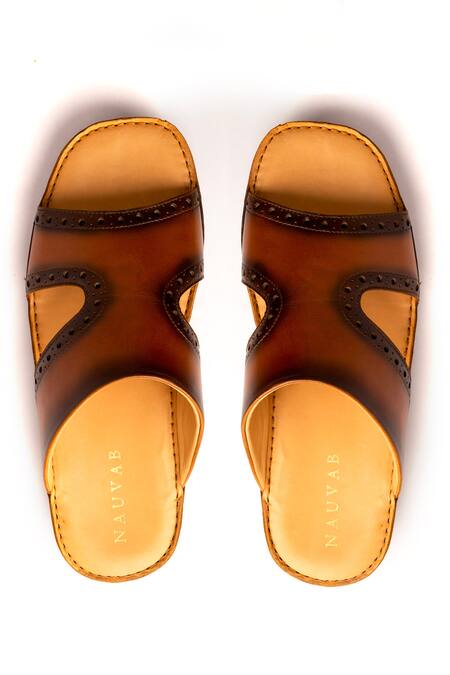 Nauvab Arba Leather Brogue Sandals 