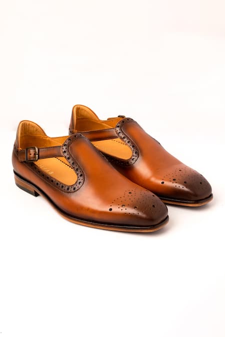 Nauvab Leather Bagh Brogue Shoes 