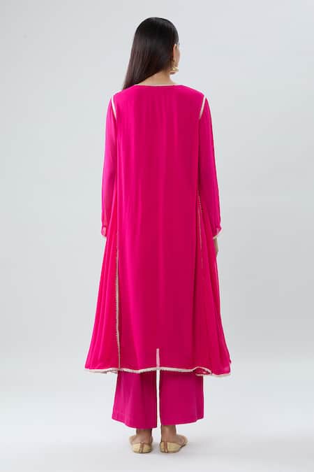 Peenacolada Border Embroidered Anarkali Pant Set 