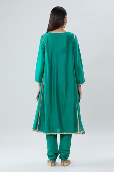 Peenacolada Border Embroidered Anarkali Set 