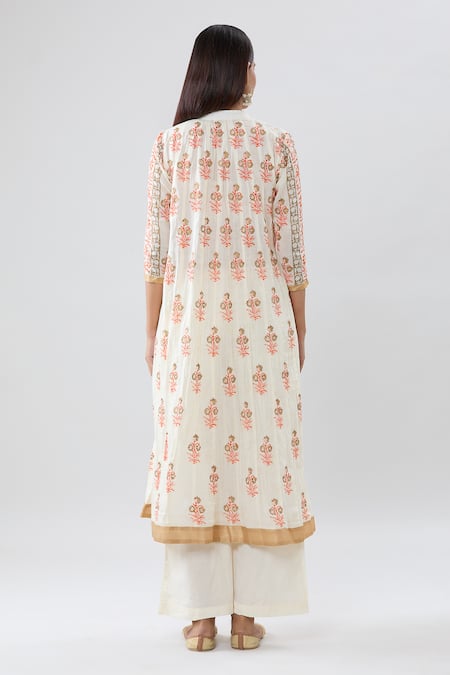 Peenacolada Floral Block Print Kurta Pant Set 