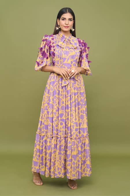 Pankaj & Nidhi Floral Print Dress 