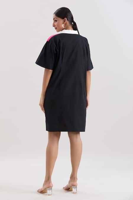 House Of Behram Striped Shirt Dress 