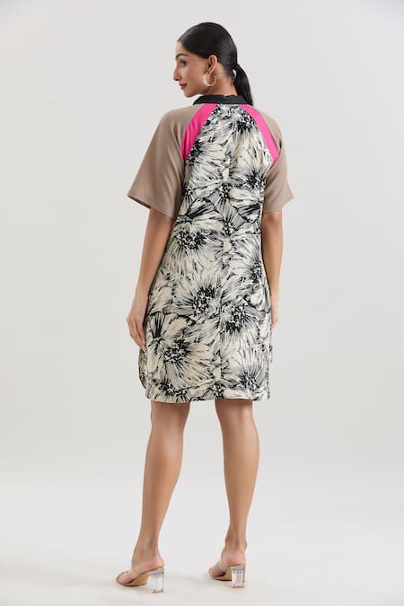 House Of Behram Floral Print Dress 