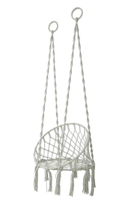 Buy_Amoliconcepts_Green Cotton Rope On Iron Stand Macrame Weaving Hammock Swing_Online_at_Aza_Fashions