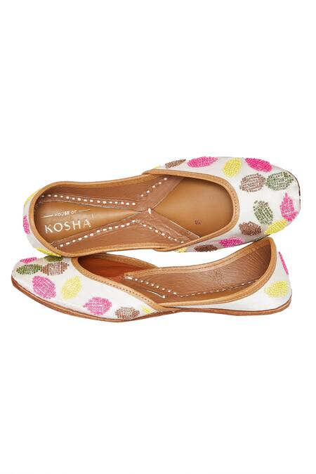Buy House Of Kosha Multi Color Play Bloom Embroidered Juttis Online at Aza Fashions Buy_House Of Kosha_Multi Color Play Bloom Embroidered Juttis _Online_at_Aza_Fashions