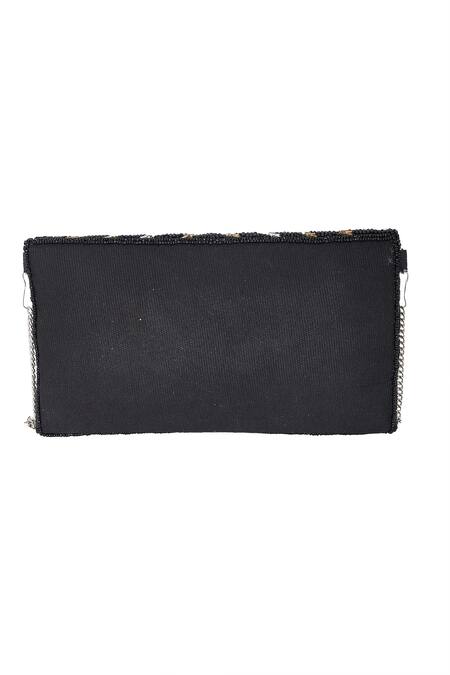 Buy House Of Kosha Black Cut Work, Beads Ziva Cutdana Embellished Clutch Sling Bag Online at Aza Fashions Buy_House Of Kosha_Black Cut Work, Beads Ziva Cutdana Embellished Clutch Sling Bag_Online_at_Aza_Fashions