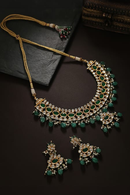 Amoliconcepts Kundan Embellished Necklace Set 