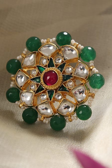 Amoliconcepts Kundan Embellished Ring 