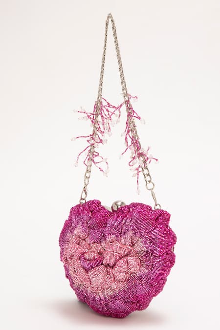 Doux Amour Isa Beaded Heart Bag 