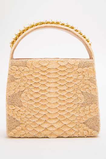Doux Amour_Peach Beads Serpent Casey Grab Bag _Online_at_Aza_Fashions