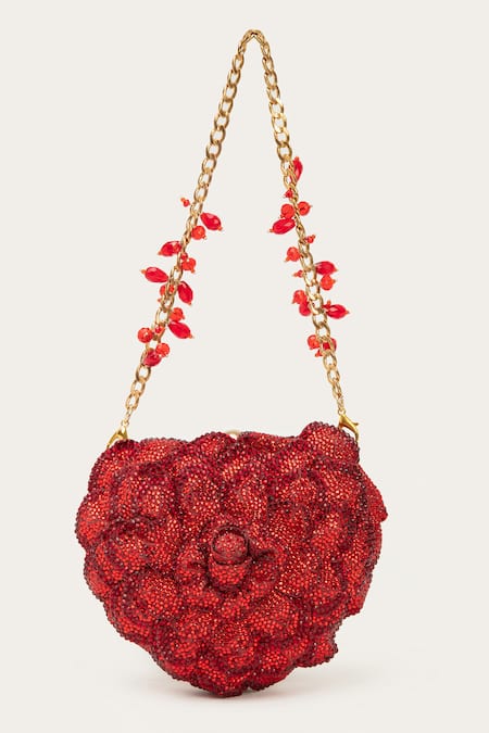 Doux Amour Isa Applique Embellished Heart Bag 