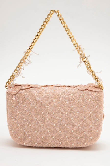 Doux Amour Coco Double Rose Bead Embellished Bag 