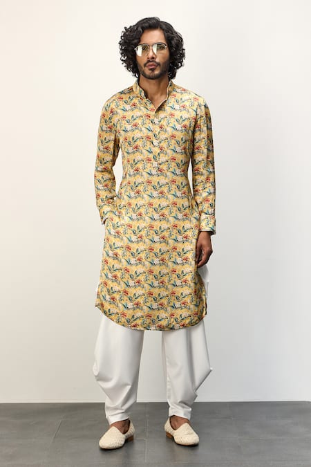 Arjan Dugal Printed Kurta & Dhoti Pant Set 