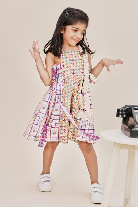 Little Shiro Audrey Checkered Print Dress 