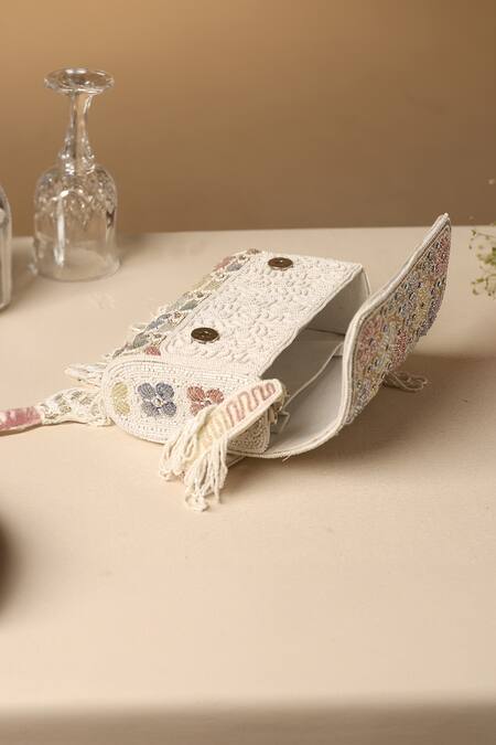 Swabhimann_Multi Color Pearls Fleur Embellished Handbag _Online_at_Aza_Fashions