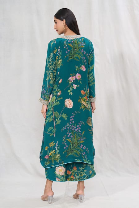 Anushree Reddy Flower Print Kurta & Pant Set 