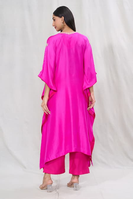 Anushree Reddy Floral Butti Embroidered Kaftan & Pant Set 