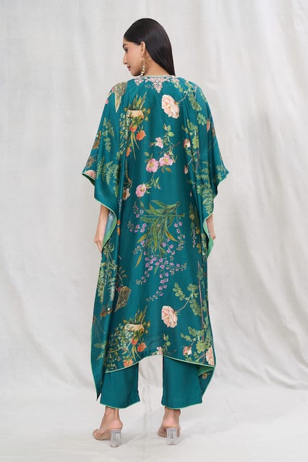 Anushree Reddy Botanic Print Kaftan With Pant 