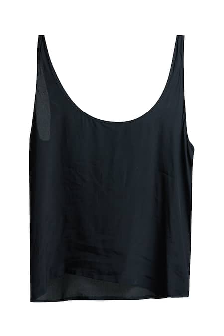 Shop_Rajat K Tangri_Black Georgette Embroidery Mughal Painting Print Kaftan Top And Sharara Set _Online_at_Aza_Fashions